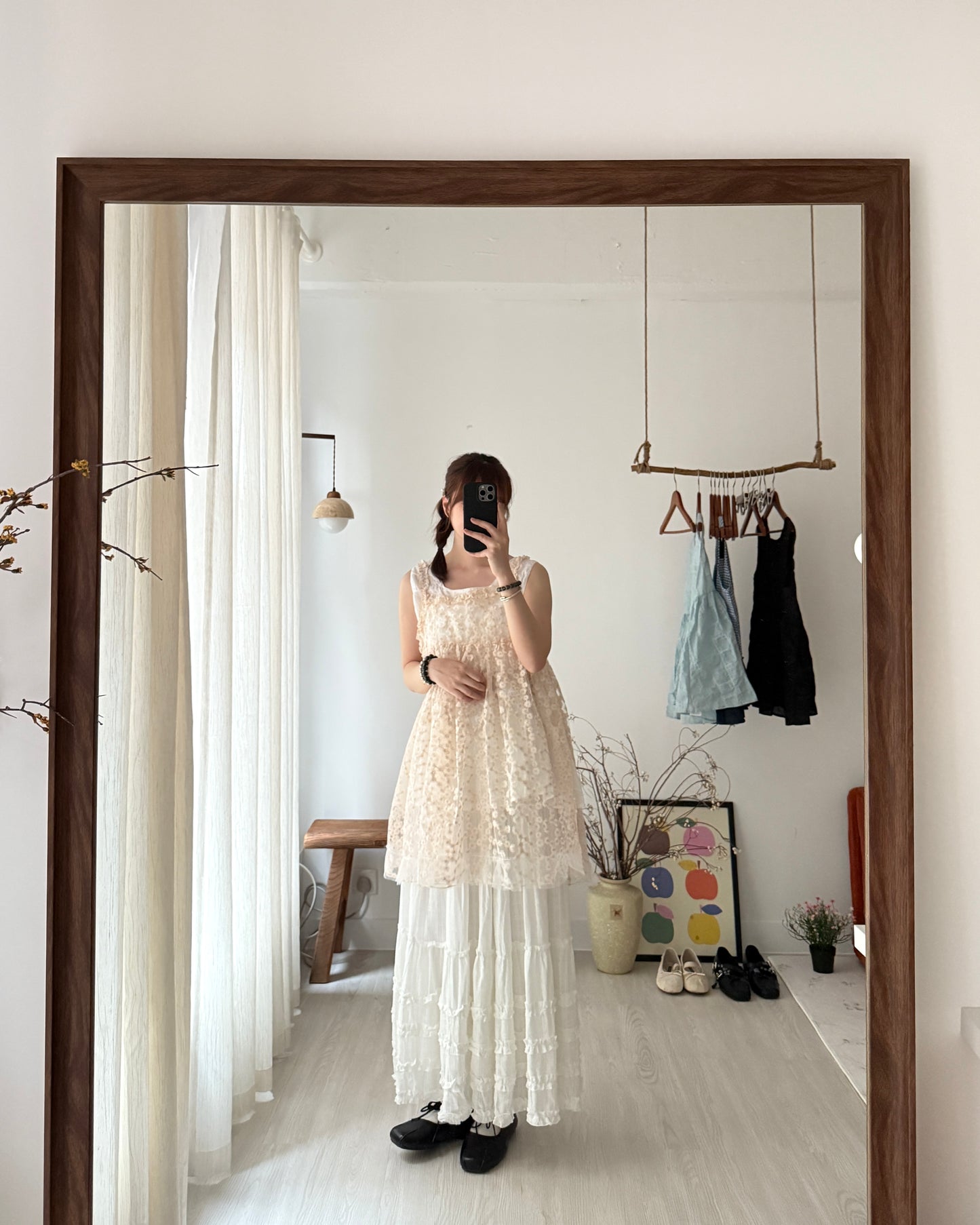 Daisy ruffle camisole(側有開衩)