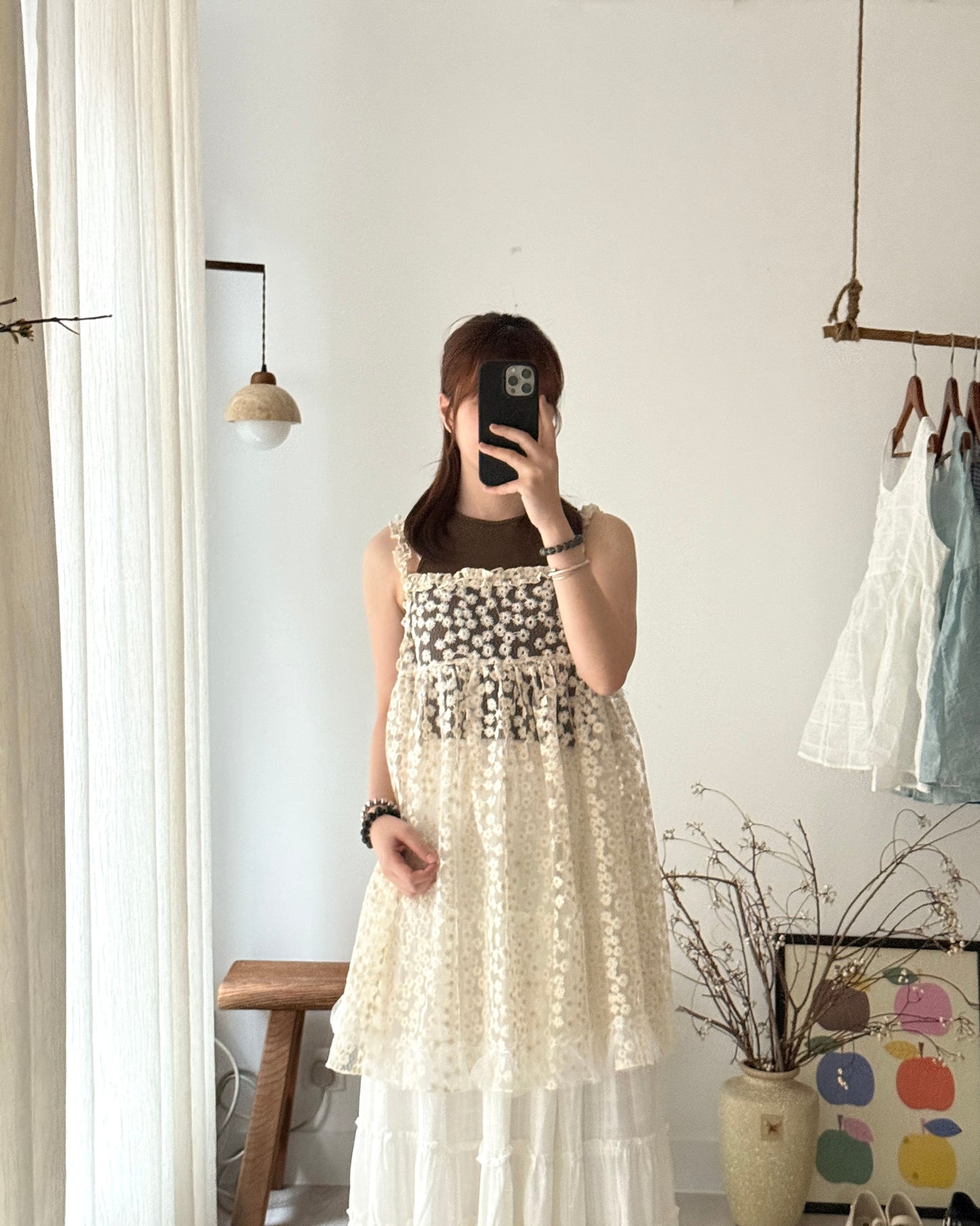Daisy ruffle camisole(側有開衩)