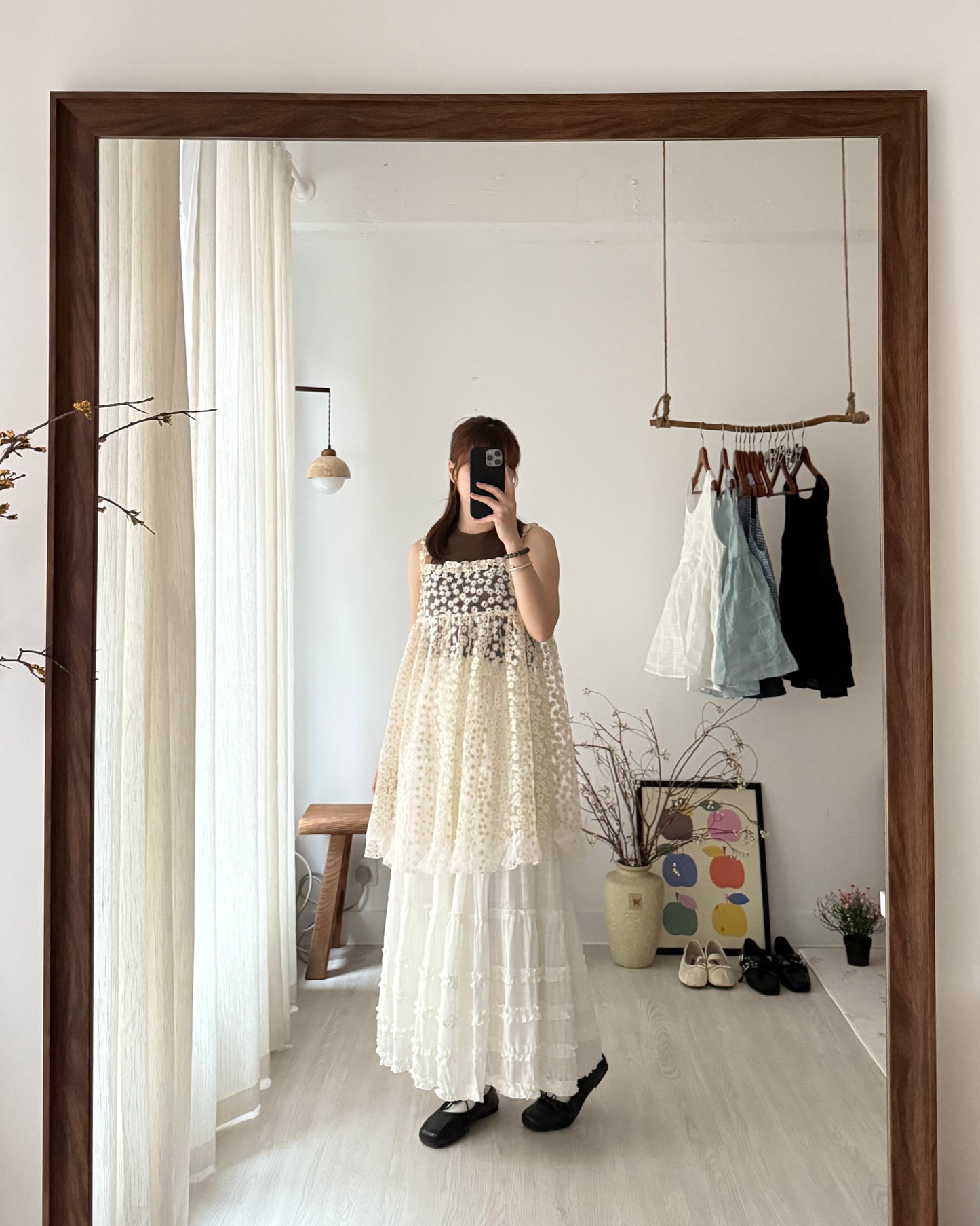 Daisy ruffle camisole(側有開衩)