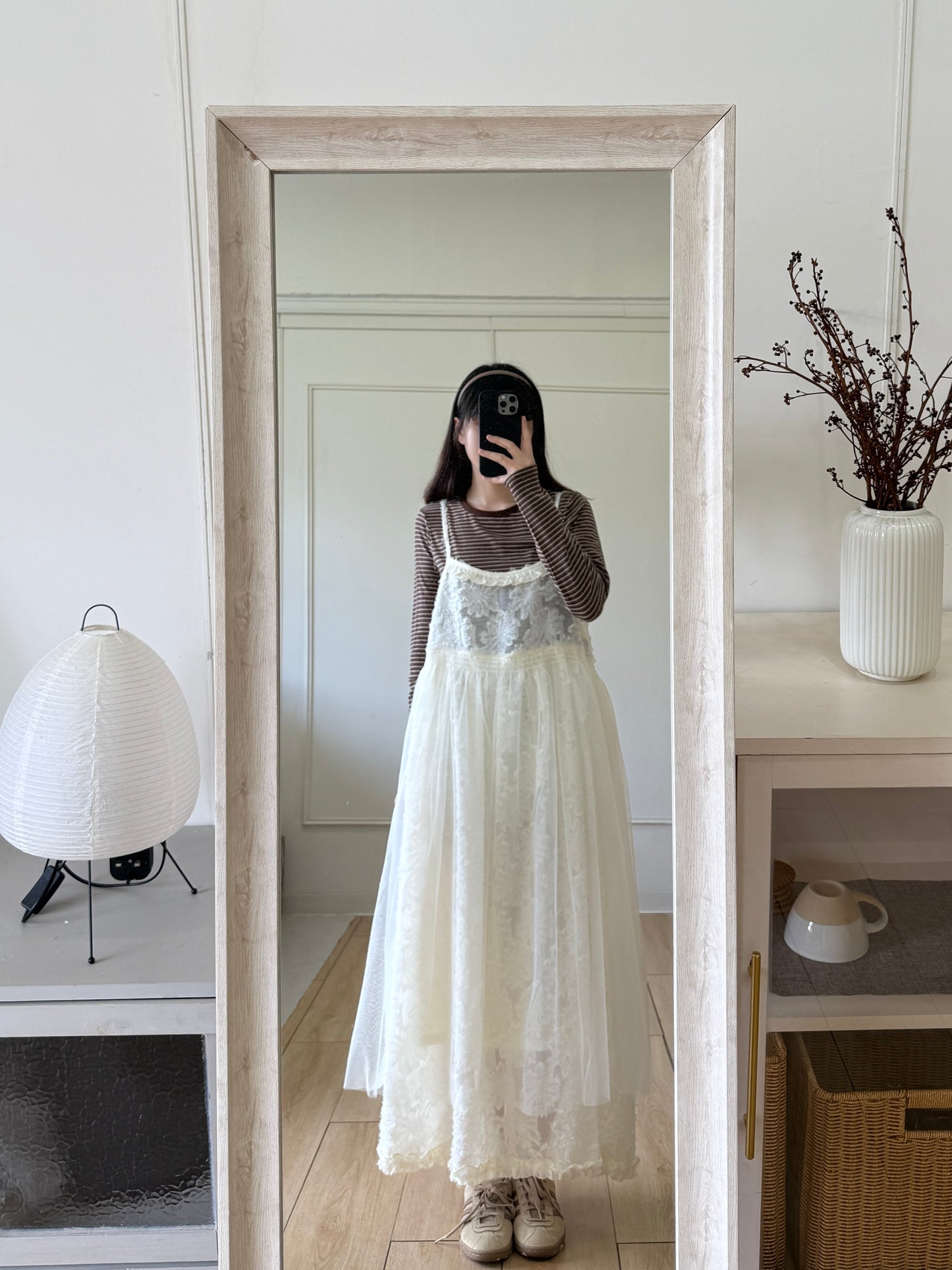 🌬️羽毛提花長裙