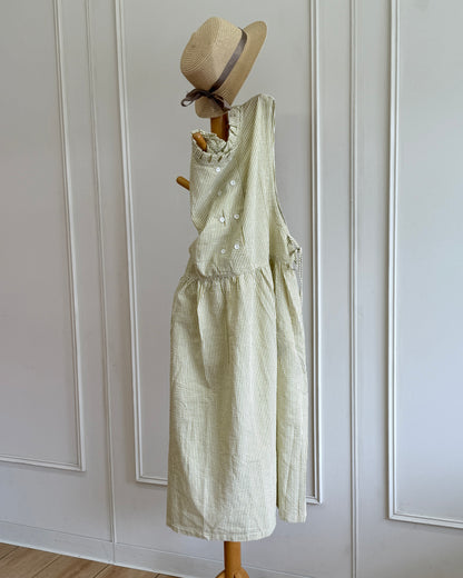 🍋‍🟩Lime button dress