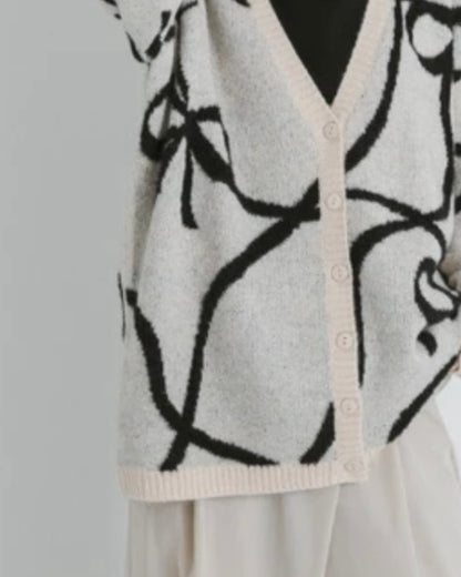 cool ribbon knit cardigan