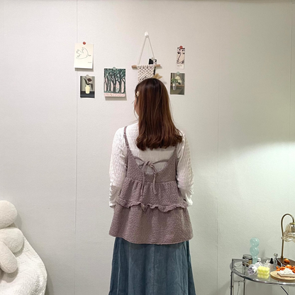 2ways立體暗紋ruffle outer