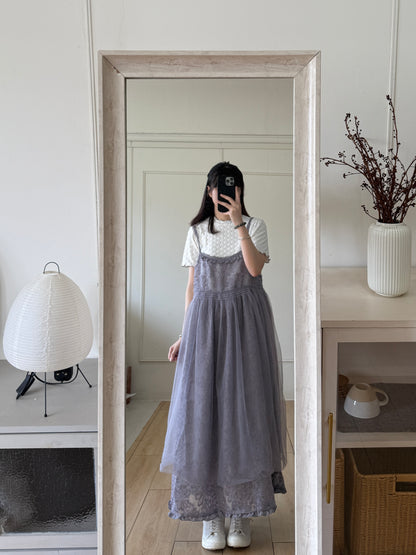 🌬️羽毛提花長裙