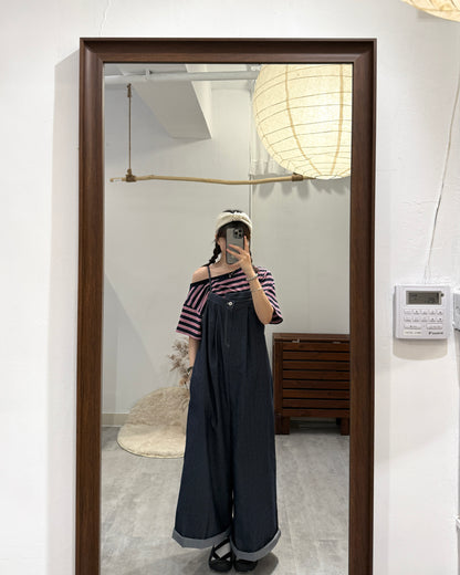 2way不對稱連身褲