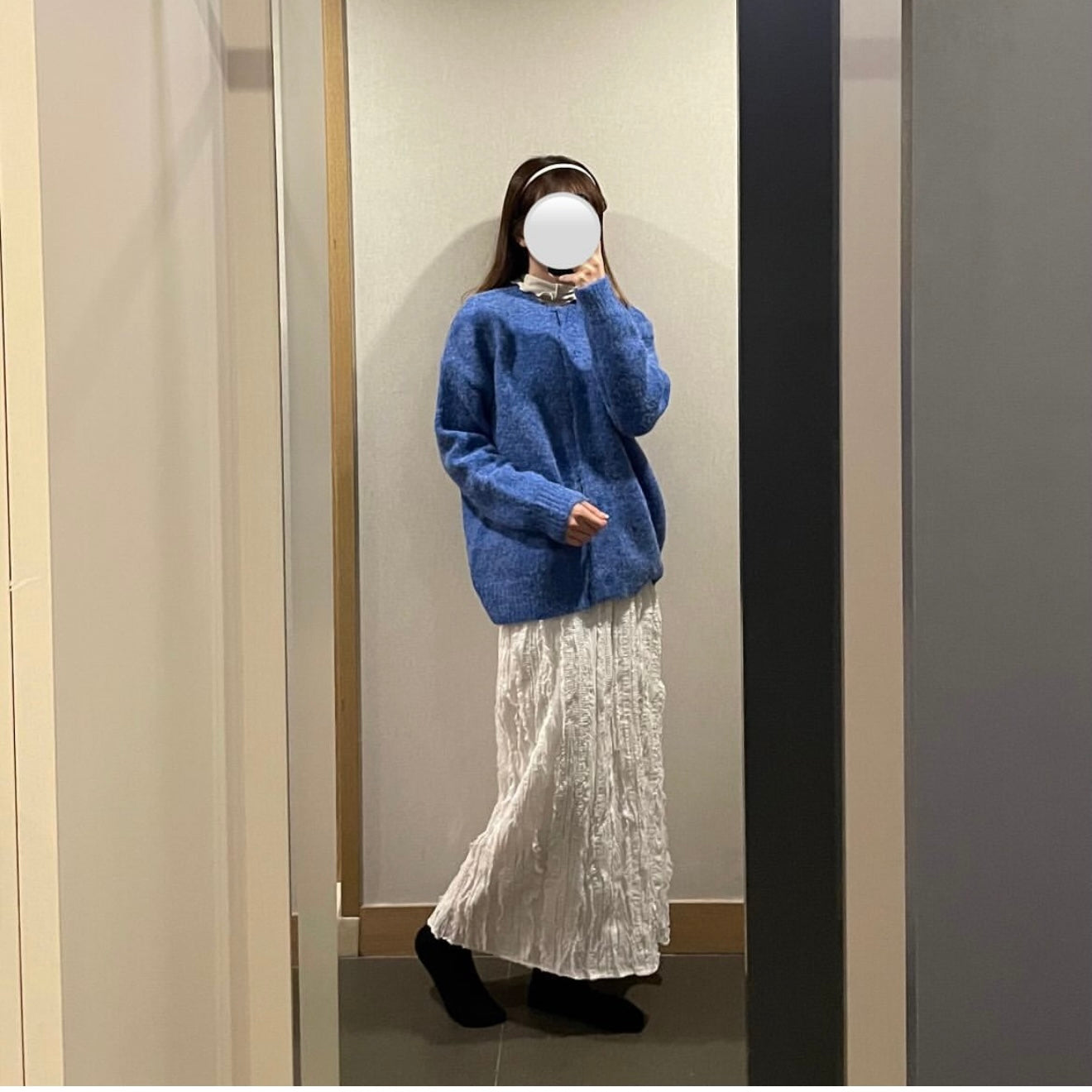 仙氣皺皺直筒裙