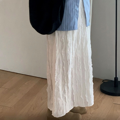 仙氣皺皺直筒裙