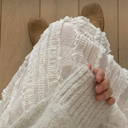 仙氣皺皺直筒裙