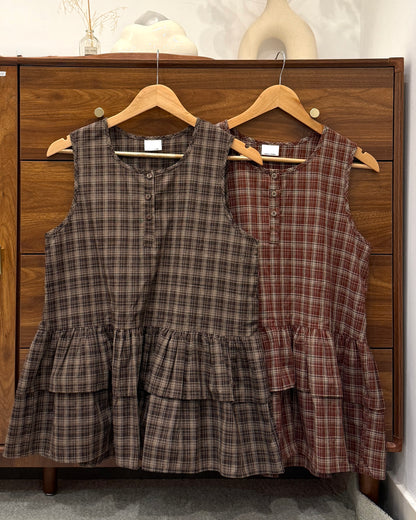 格仔娃娃蛋糕背心