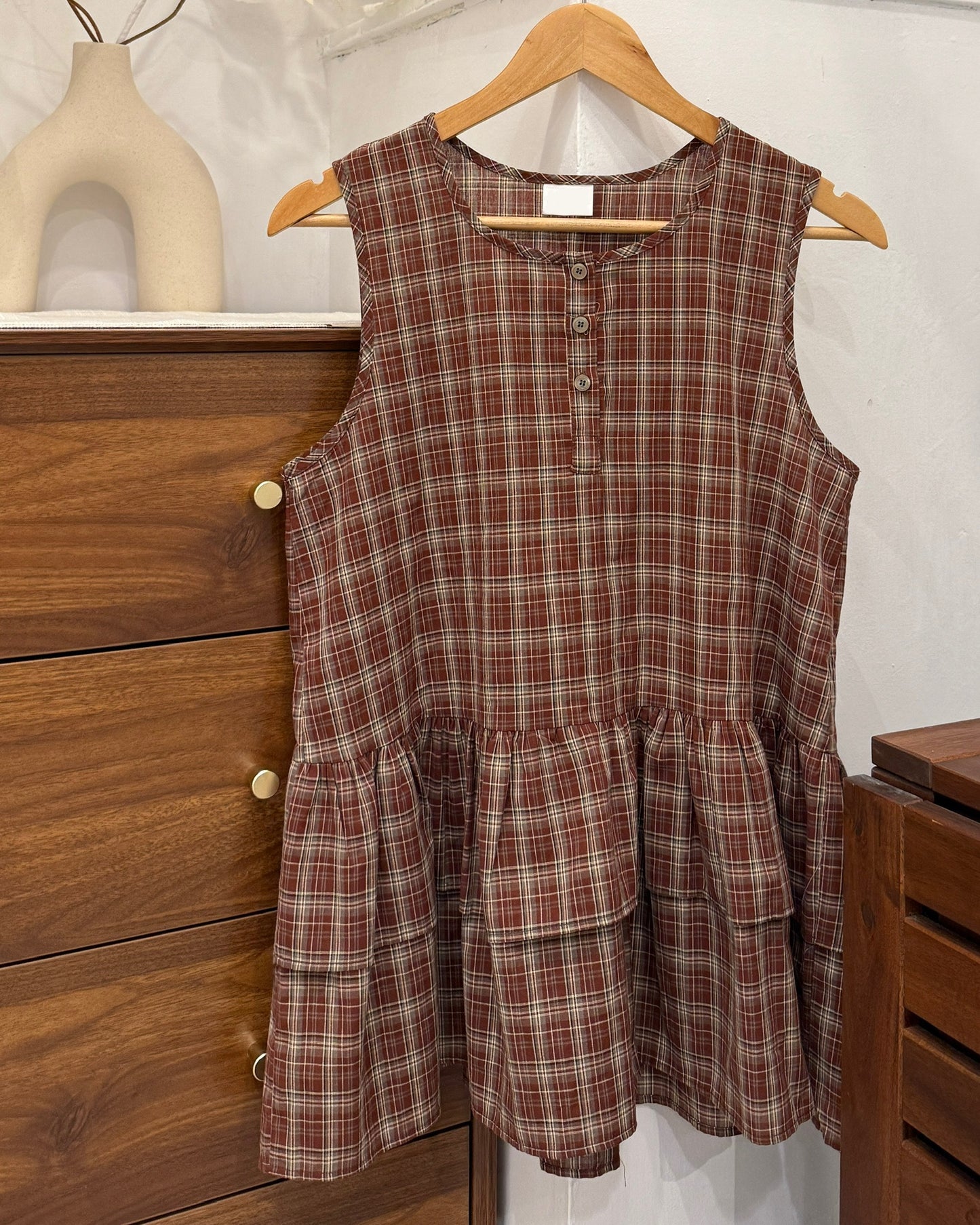 格仔娃娃蛋糕背心