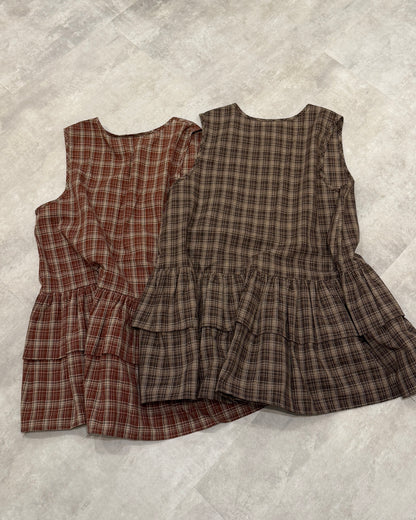 格仔娃娃蛋糕背心