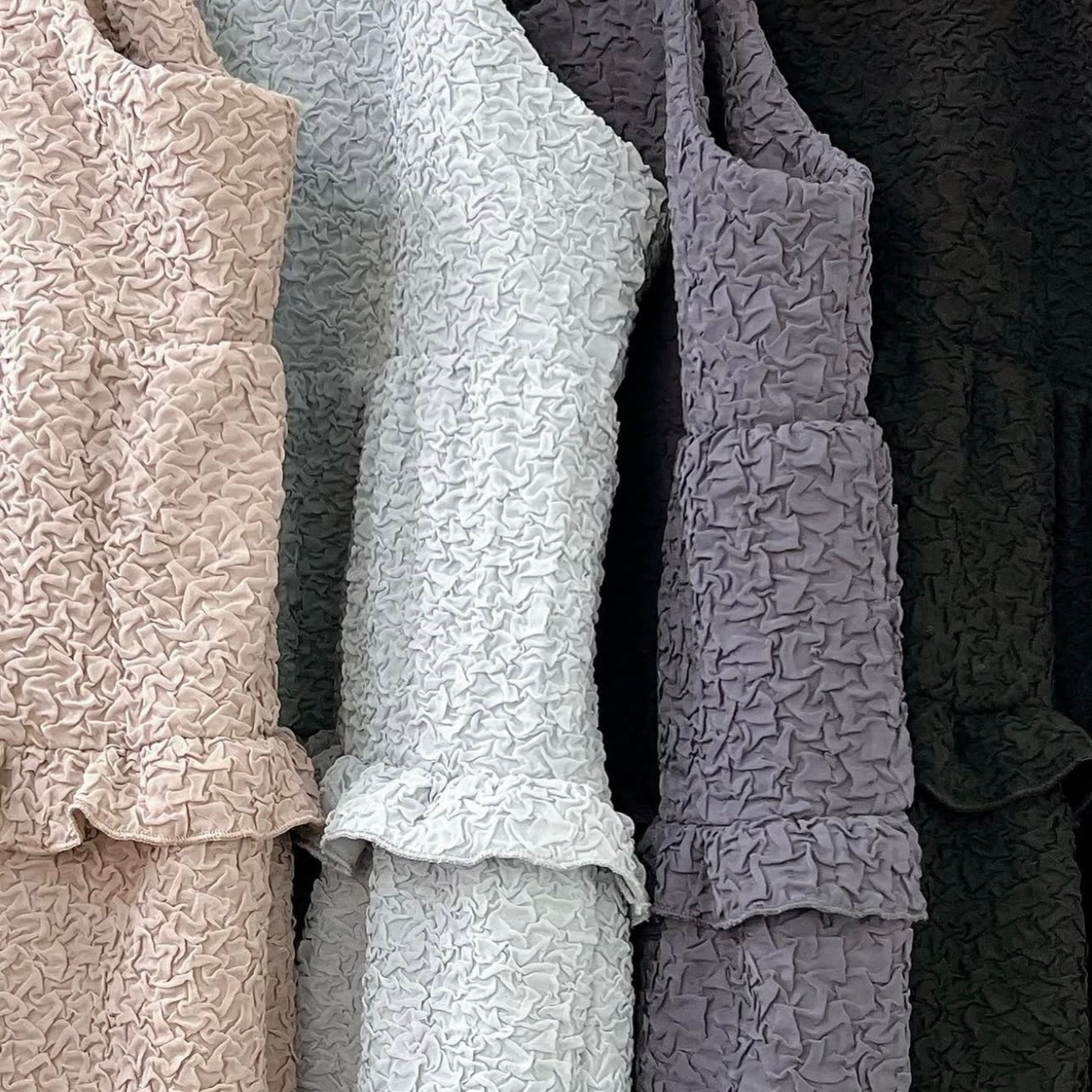 2ways立體暗紋ruffle outer