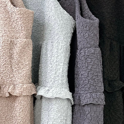 2ways立體暗紋ruffle outer