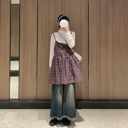 蘇蘇斜紋牛仔裙