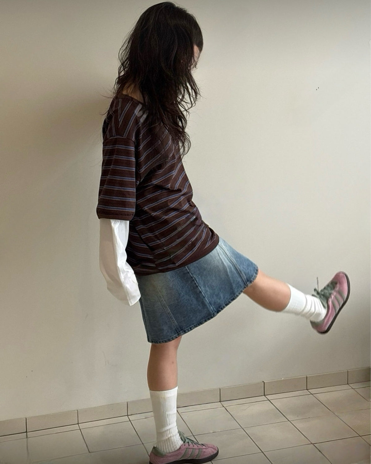 Boyish stripe T