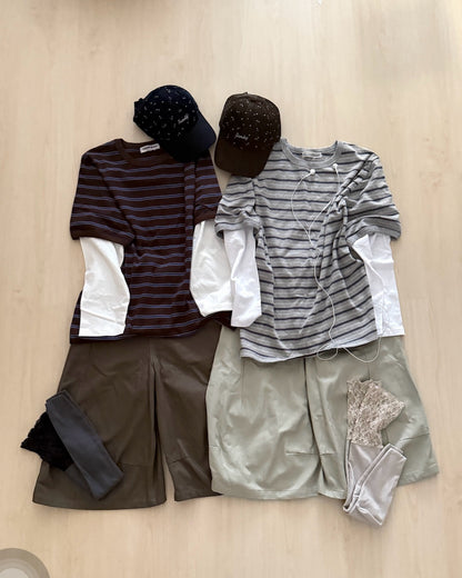 Boyish stripe T