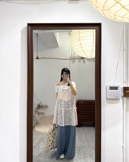 花花網格側綁帶 layer