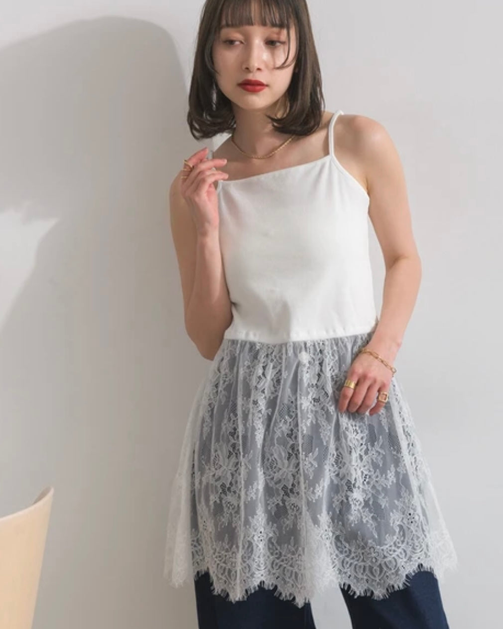 Opal lace camisole