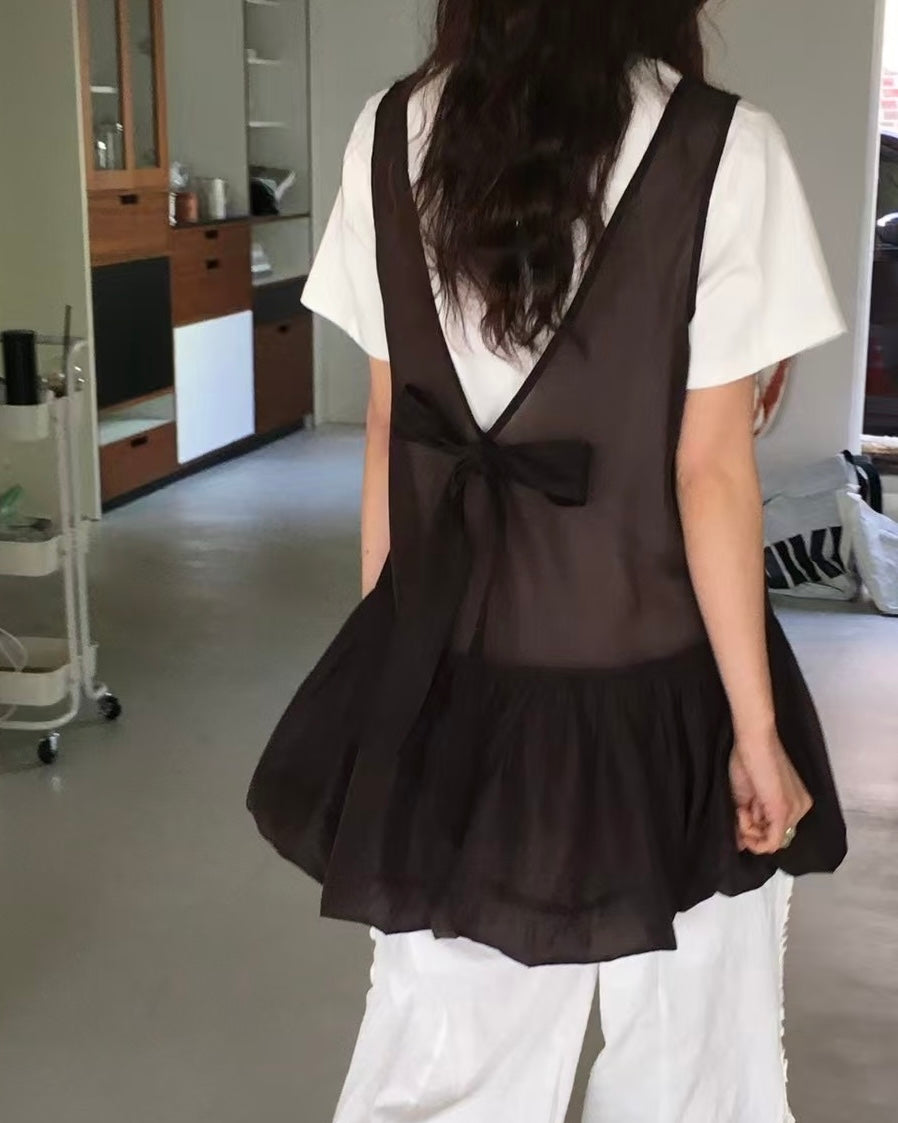 🎃Pumpkin ribbon vest