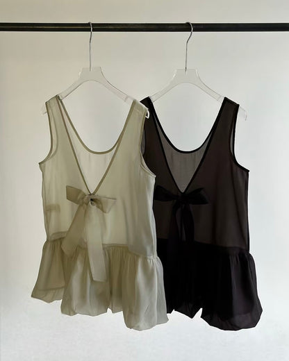 🎃Pumpkin ribbon vest