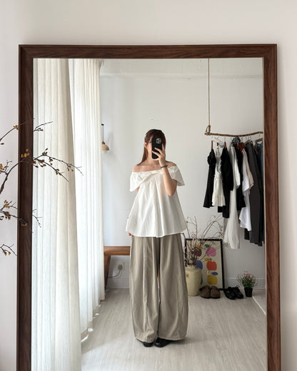 Bow off-shoulder top ꔫ