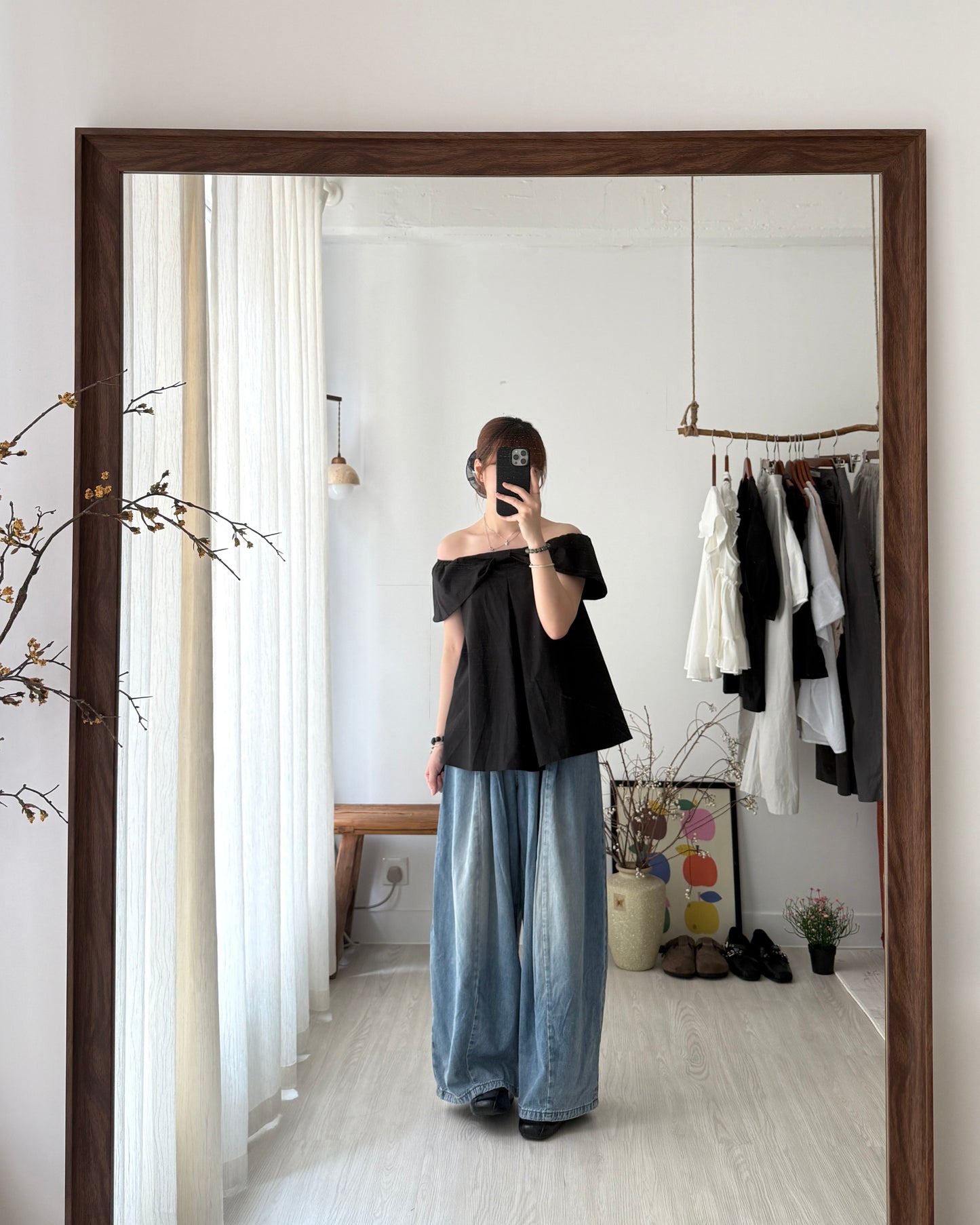 Bow off-shoulder top ꔫ