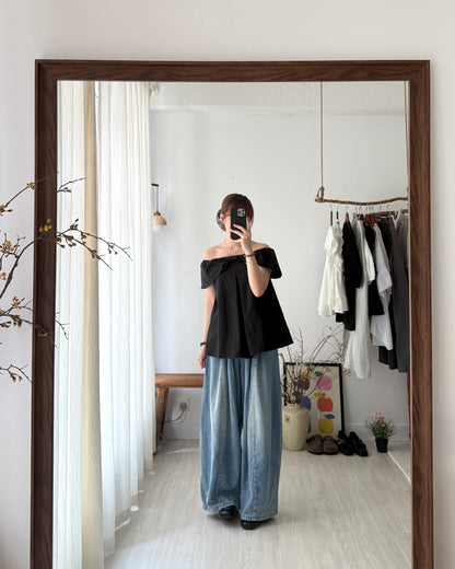 Bow off-shoulder top ꔫ