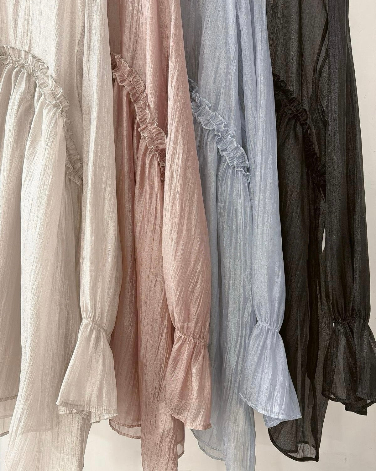 blingbling tulle blouse