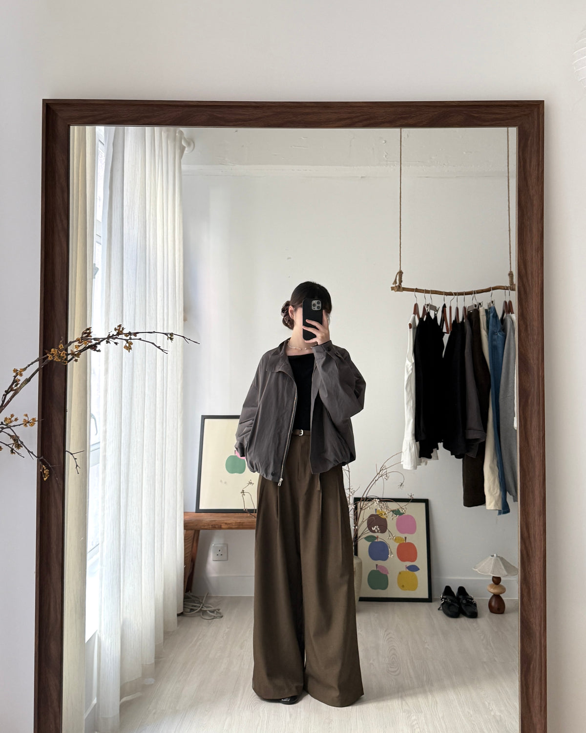 斜紋腰帶西褲