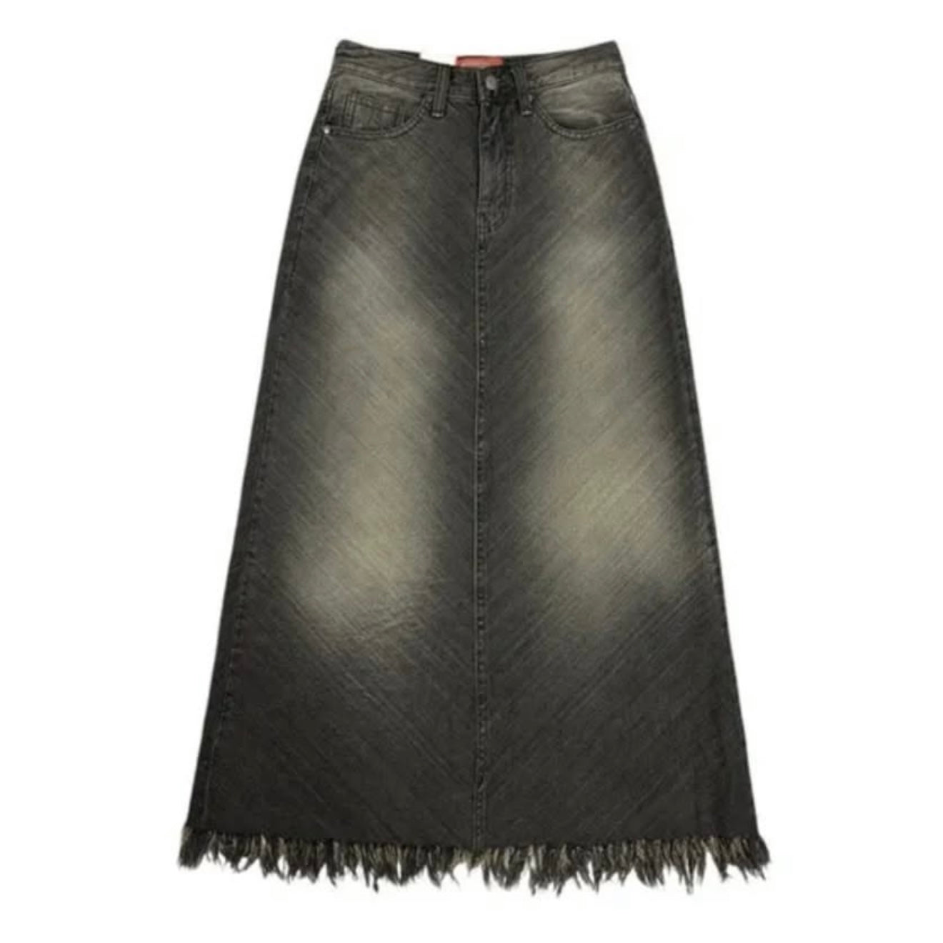 蘇蘇斜紋牛仔裙