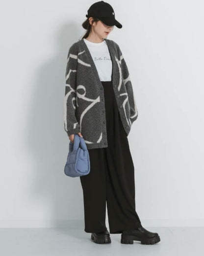 cool ribbon knit cardigan