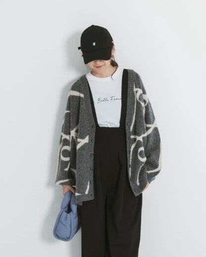 cool ribbon knit cardigan