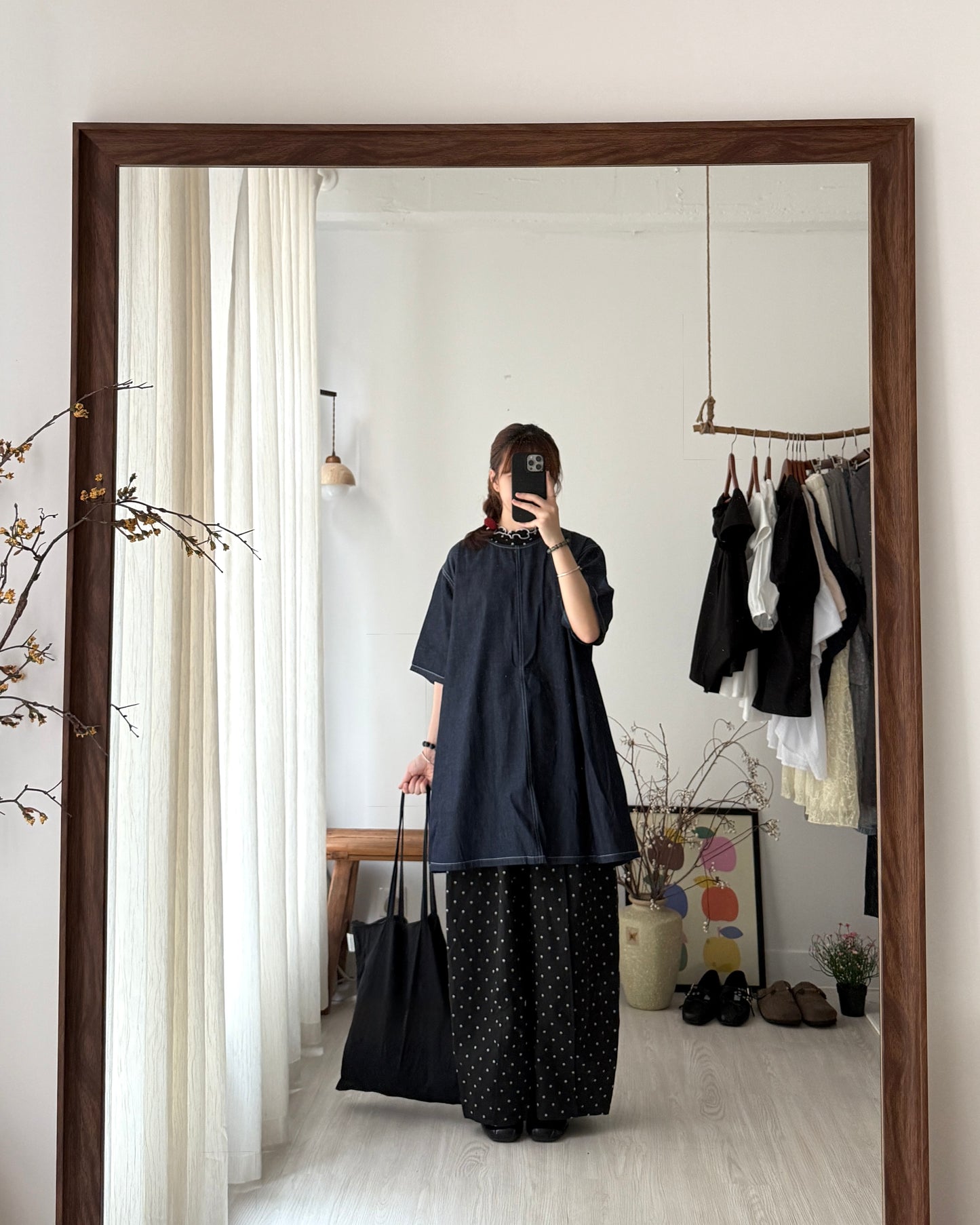 Denim-look A-Line tee