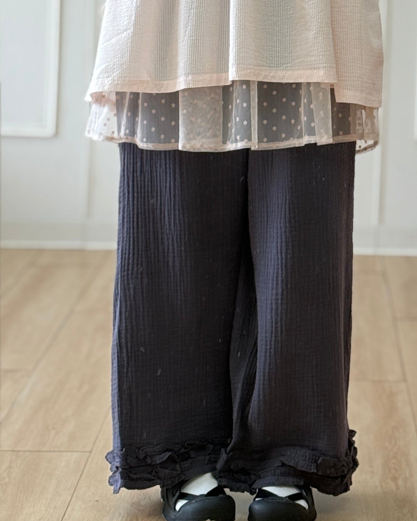 ruffle邊bb綿裙褲