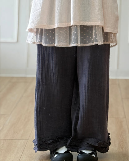 ruffle邊bb綿裙褲