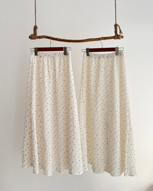 floral waffle mermaid skirt