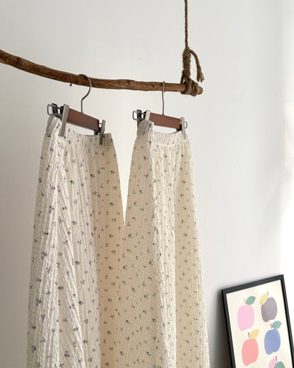 floral waffle mermaid skirt