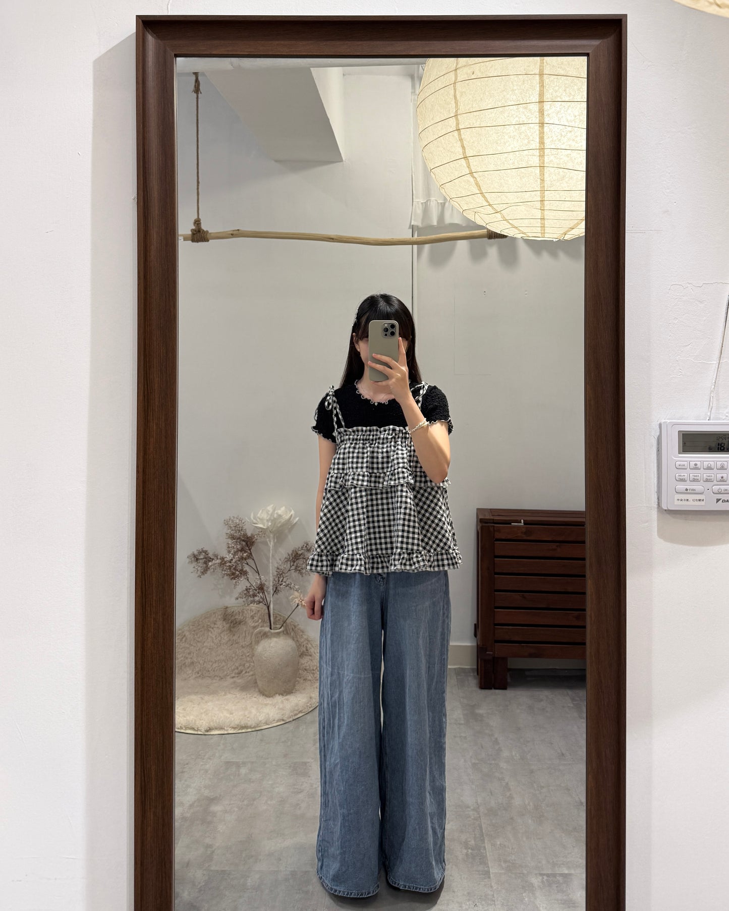 🧺QQ格仔綁帶vest