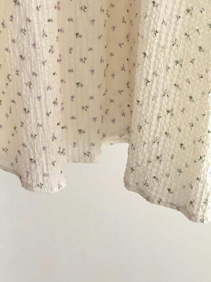 floral waffle mermaid skirt