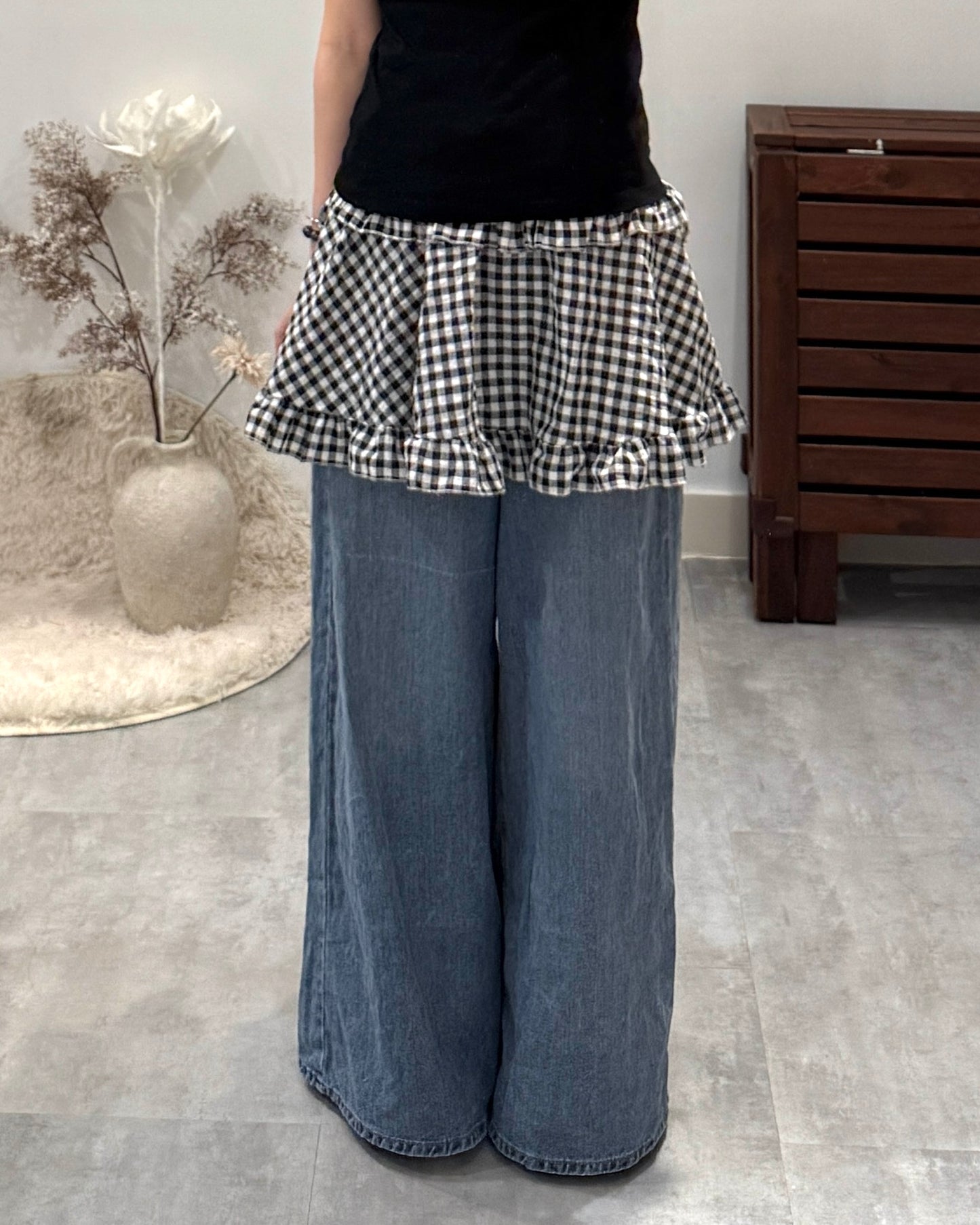 🧺QQ格仔綁帶vest