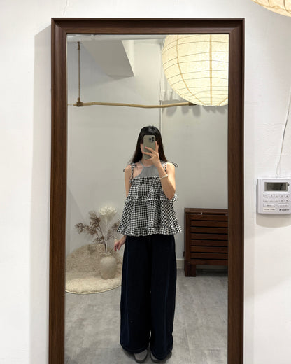 🧺QQ格仔綁帶vest