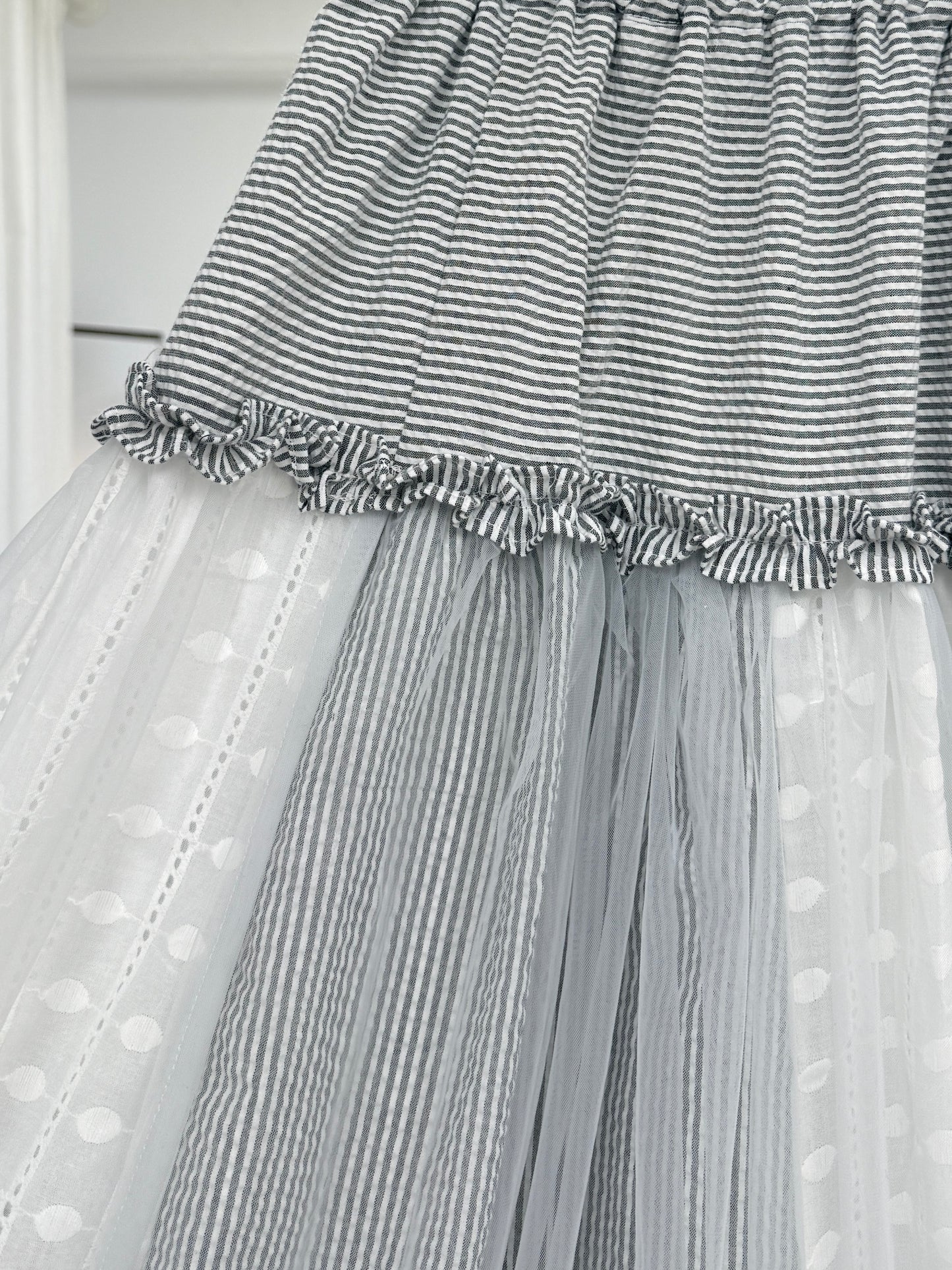 Contrast mesh skirt