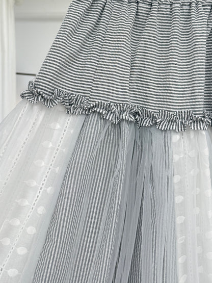 Contrast mesh skirt