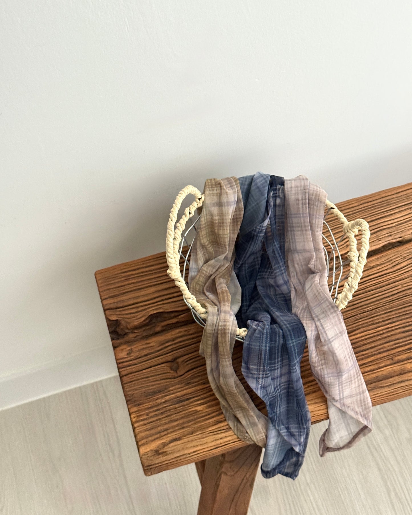 checked scarf