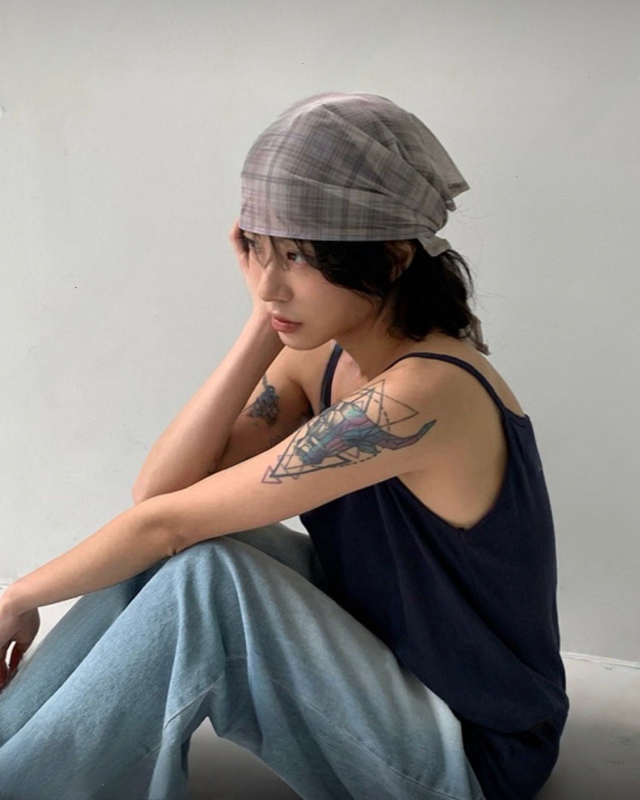 checked scarf