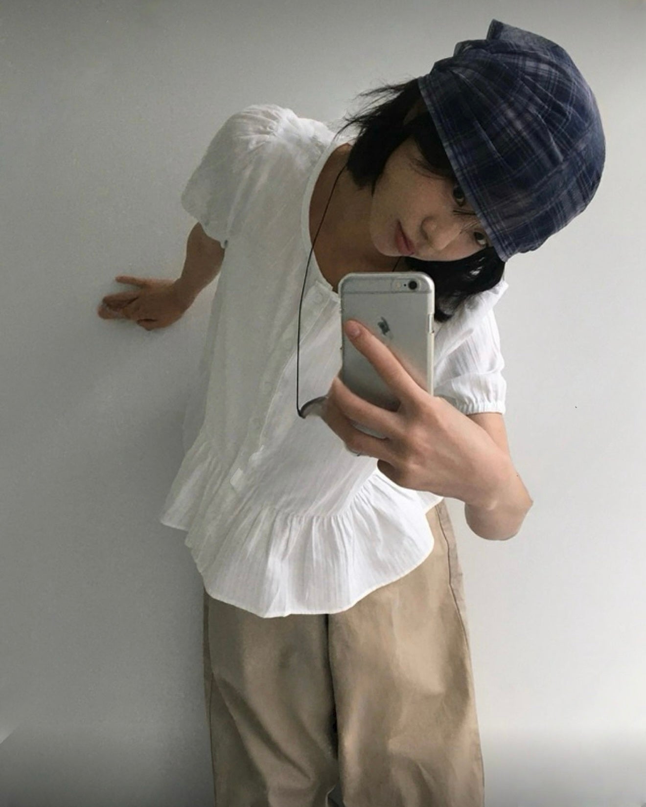 checked scarf