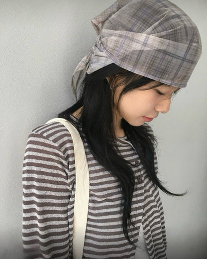 checked scarf