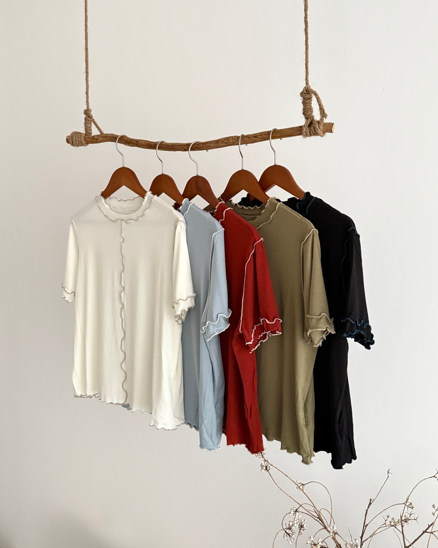 麻糬拼色捲捲Tee