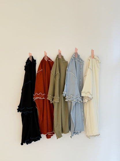 麻糬拼色捲捲Tee