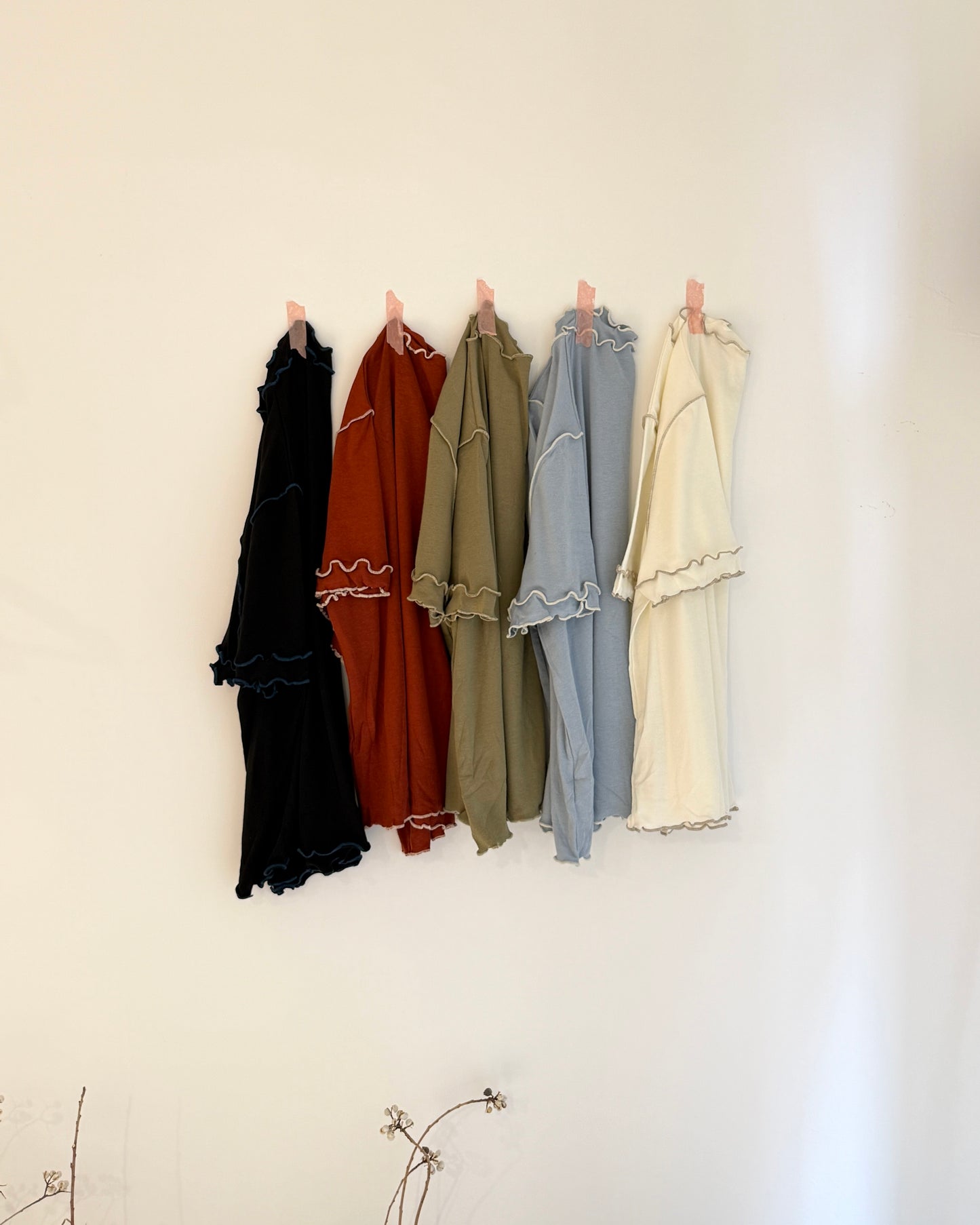 麻糬拼色捲捲Tee